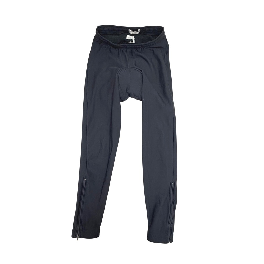 Pearl Izumi Cycling Tights Small Black Padded Thermal Ankle Zip Biking Pants